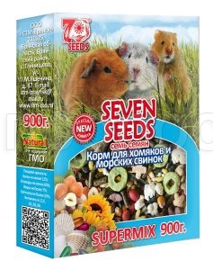 Корм для кроликов и морских свинок SEVEN SEEDS SUPERMIX 900гр Корм для кроликов и морских свинок SEVEN SEEDS SUPERMIX 900гр