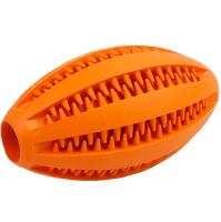 Игрушка с Мяч зубочистка-кормушка регби М 9х5см ИС-52 оранжевый