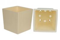 Кашпо Квадро 3,3л ванильный КВ16-31