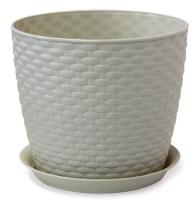 Кашпо РОТАНГ 4,7л белый М 3083 Кашпо РОТАНГ 4,7л белый М 3083