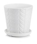 Кашпо Barcelona с поддоном d16, h16см белый 074693
