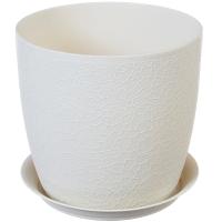 Кашпо ВЕРОНА 3л белый ротанг М3097