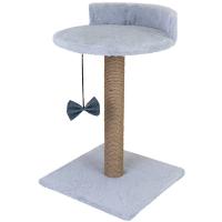 Когтеточка ЦАП-ЦАРАП столбик с лежанкой средняя мех, джут 35*35*55см серая/81052д-сер/Дарэлл Когтеточка ЦАП-ЦАРАП столбик с лежанкой средняя мех, джут 35*35*55см серая/81052д-сер/Дарэлл