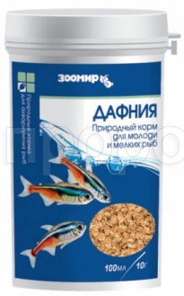 Корм для рыб  Дафния 10г 100мл для мелких рыб/442/Зоомир Корм для рыб  Дафния 10г 100мл для мелких рыб/442/Зоомир