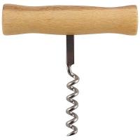 Штопор ELACA нерж сталь ручка деревянная 9*9см/12шт/985955/Mallony