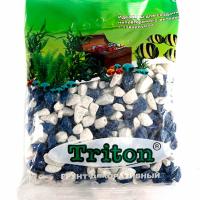 Грунт для аквариума Тритон блестящий смесь №5(синий+белый) 800гр