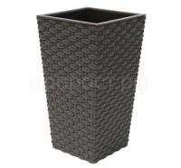 Кашпо Ротанг 320*320*565мм коричневый с вставкой М3084 /3шт/М-пласт