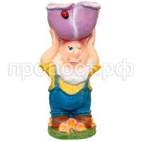 гном с цветком