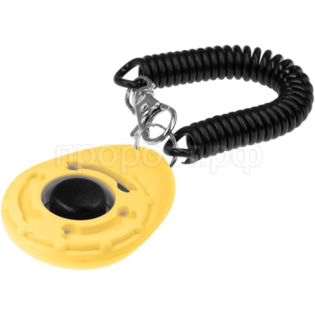 Кликер ZooOne на браслете с карабином желтый 1019-10/Пет Лайн Кликер ZooOne на браслете с карабином желтый 1019-10/Пет Лайн