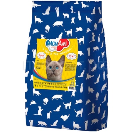 Кошки МонАми Домашняя птица д/взр. 10кг сухой/2065