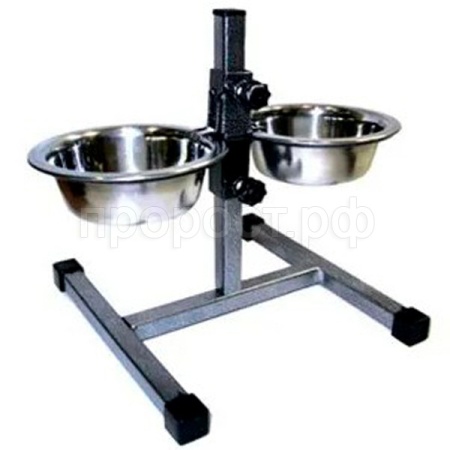 Миска метал на рег. подставке с фикс. 2*500мл 20см КТ-1620рл/ЗР Миска метал на рег. подставке с фикс. 2*500мл 20см КТ-1620рл/ЗР