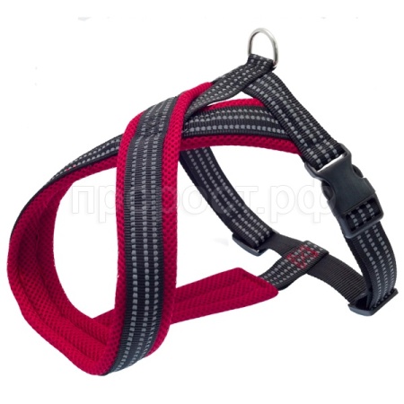 Шлейка Х-образная с подкладкой красная 25мм Премиум обхв.груди 60-70см/01225016-02 Шлейка Х-образная с подкладкой красная 25мм Премиум обхв.груди 60-70см/01225016-02