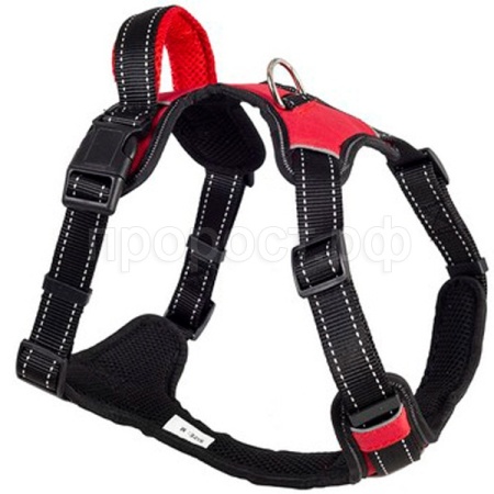 Шлейка нейлон L SPORT с ручкой красная обхв.груди 65-80см/01206580-02/Каскад Шлейка нейлон L SPORT с ручкой красная обхв.груди 65-80см/01206580-02/Каскад