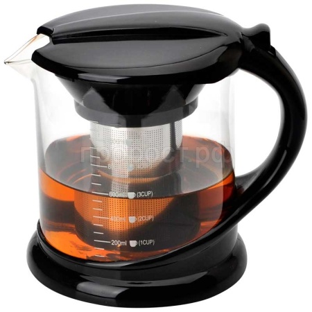 Чайник заварочный 1л Decotto-1000 пластик ручка, фильтр нерж.сталь/24шт/910108/Mallony