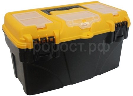 Ящик для инструментов ТИТАН 21 (с секциям) желтый с черным М2937 Ящик для инструментов ТИТАН 21 (с секциям) желтый с черным М2937
