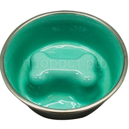 Миска метал Кость для медленного поедания 400мл/АММП400/Евро Миска метал Кость для медленного поедания 400мл/АММП400/Евро