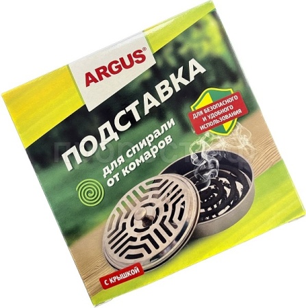 ARGUS подставка под спираль от комаров с крышкой (металл)