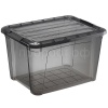 Ящик КИП с крышкой 15,5л 37,5x28,5x23см черно-прозрачный М2337 /5шт/М-пласт
