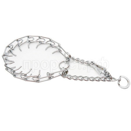 Ошейник строгий быстросъемный с резиновыми наконечниками хром 4мм*65см/26465402/Каскад Ошейник строгий быстросъемный с резиновыми наконечниками хром 4мм*65см/26465402/Каскад