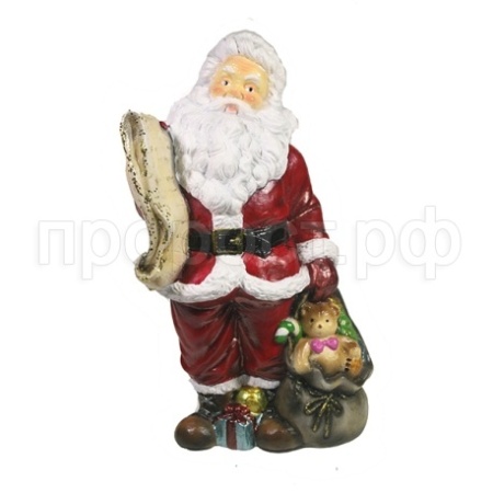 Санта со списком подарков(красный)L11W13H26см 713233/W083