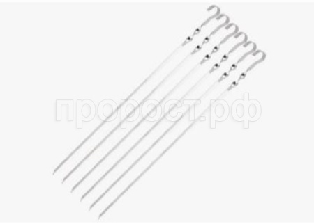 Набор шампуров ECOS 560*10-1,0мм, угловой с витком 9382 Набор шампуров ECOS 560*10-1,0мм, угловой с витком 9382