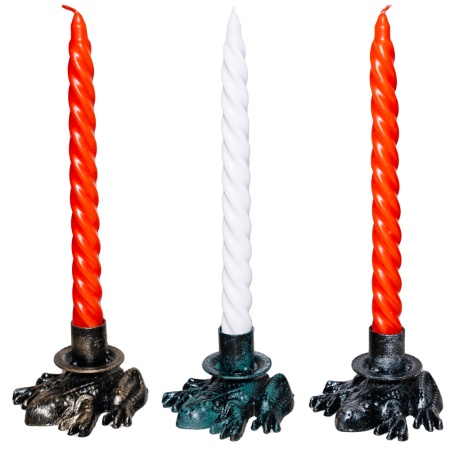 ДЕКОР Подсвечник Лягушка антик серебро РЗДИ/1шт