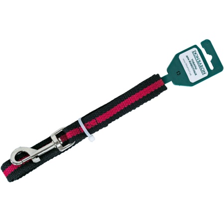 Поводок капрон 20мм*2м черный с красной полосой  DONBARON Поводок капрон 20мм*2м черный с красной полосой  DONBARON