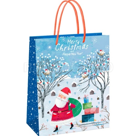 Пакет подарочный 26*32*12см "Christmas"  матовая ламинация MESHU/MS_61612/Рельеф Пакет подарочный 26*32*12см "Christmas"  матовая ламинация MESHU/MS_61612/Рельеф