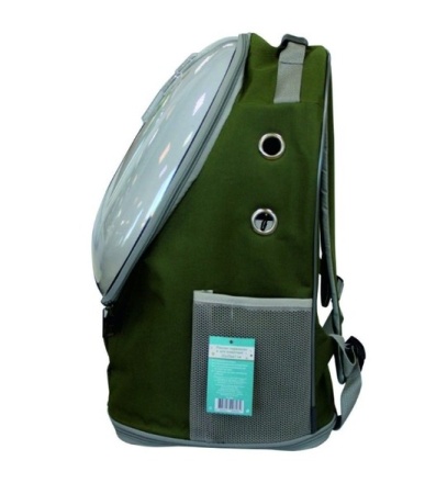 Рюкзак-переноска д/животн.с панор.видом вентил.отверст.20x25x41см зеленый/Рп28з/ Рюкзак-переноска д/животн.с панор.видом вентил.отверст.20x25x41см зеленый/Рп28з/