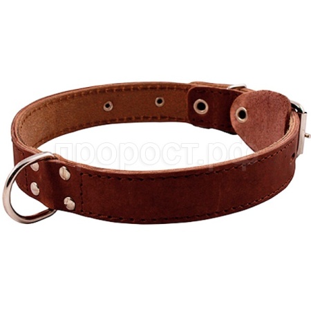 Ошейник кожа 35мм с кольцом посередине 50-59см/00035031/Каскад  Ошейник кожа 35мм с кольцом посередине 50-59см/00035031/Каскад