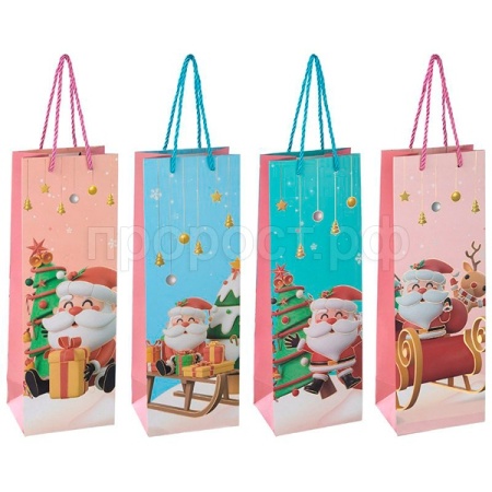 Пакет подарочный д/бутылки Восторг 110433 /Волшебная страна