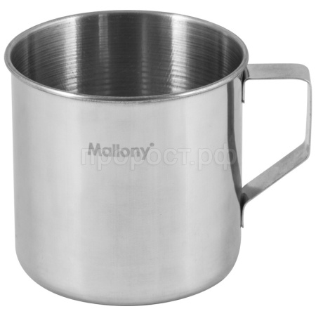 Кружка 500мл FONTE 9*9см нерж.сталь, загнутые края, матовая/20шт/003057/Mallony