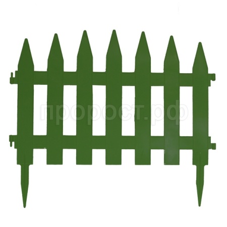 Забор Солнечный сад зеленый (2,67м, 7секц.)