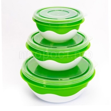 Набор мисок Матрешка (3шт) оливковый 03064 /20шт/Арз