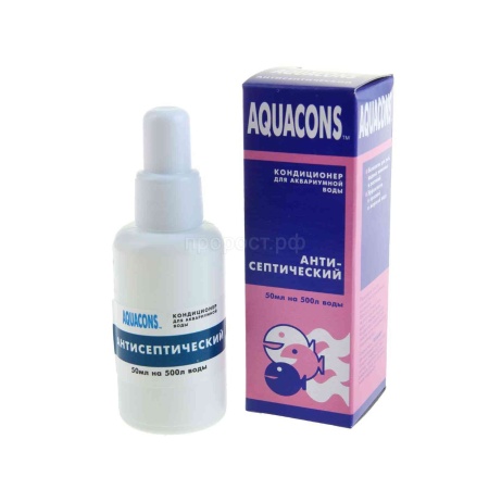 Средство для аквариумной воды Акваконс-антисептический 50 мл/2601 Средство для аквариумной воды Акваконс-антисептический 50 мл/2601