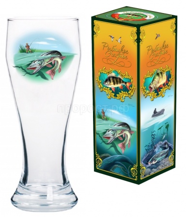 Бокал д/пива 500мл Рыбалка в коробке /303-Д /12шт/ДК
