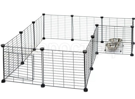 Вольер д/животных МАНЕЖ 12 секций 35*35см разборный черный/4812черн/Дарэленд Вольер д/животных МАНЕЖ 12 секций 35*35см разборный черный/4812черн/Дарэленд