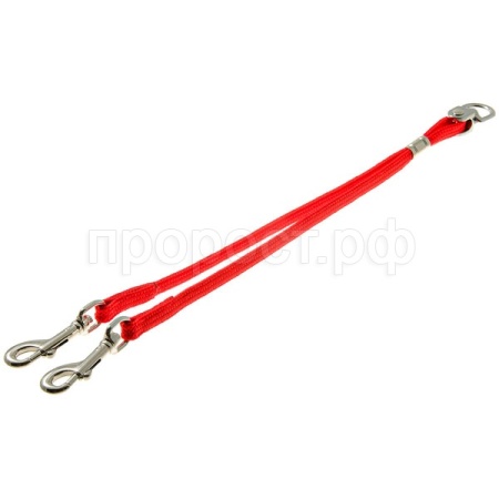 Сворка регулируемая с вертлюгом  лента-чулок 8мм красная 79-0029/Пет Лайн Сворка регулируемая с вертлюгом  лента-чулок 8мм красная 79-0029/Пет Лайн