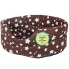 Лежанка овальная стеганая поролоновая хлопок Звезды МИКС 42*34*18см/DONBARON Лежанка овальная стеганая поролоновая хлопок Звезды МИКС 42*34*18см/DONBARON