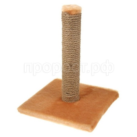 Когтеточка Столбик Mini джут бежевая 30*30*35см УЮТ