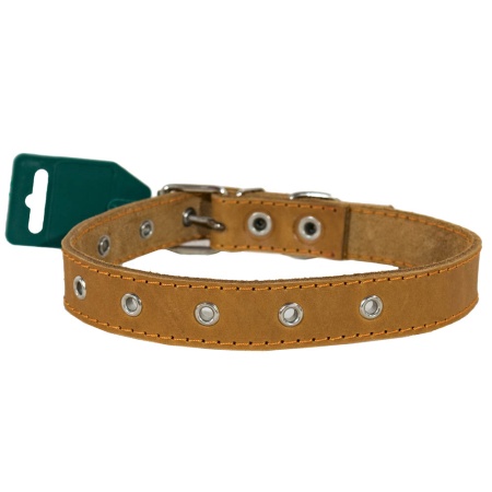 Ошейник кожа коричневый 1сл 25мм DONBARON