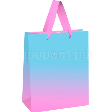 Пакет подарочный 26*32*12см "Duotone. Light blue-Pink gradient" отд. фольгой мат. лам. MESHU/Рельеф Пакет подарочный 26*32*12см "Duotone. Light blue-Pink gradient" отд. фольгой мат. лам. MESHU/Рельеф