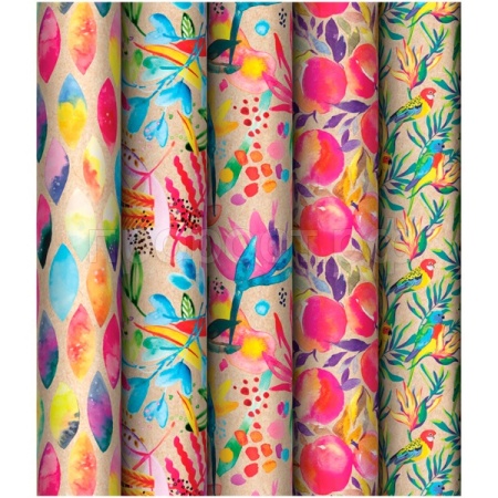 Упаковочная бумага 70*100см "Акварельные штрихи" 70г/м2 краф. ассорти Упаковочная бумага 70*100см "Акварельные штрихи" 70г/м2 краф. ассорти