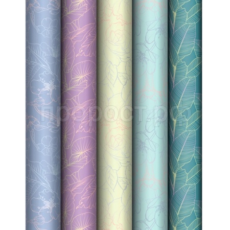 Упаковочная бумага 70*100см "Grace twigs" 80г/м2 глянц. ассорти 5 дизайнов MESHU /372641/Рельеф Упаковочная бумага 70*100см "Grace twigs" 80г/м2 глянц. ассорти 5 дизайнов MESHU /372641/Рельеф