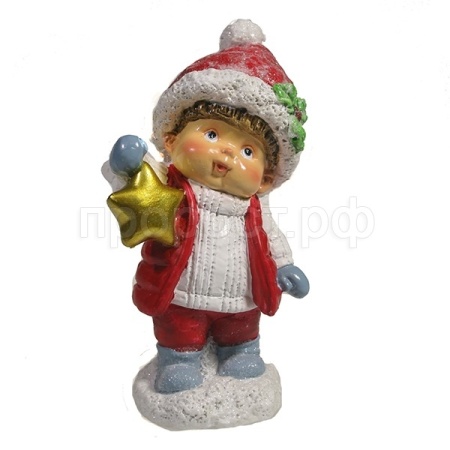 Фигура Ангел со звездой (красный) L6.5W6H11.5 714130