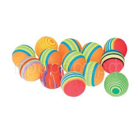 Игрушка для кошек Мяч пробковый радуга 3,5см 