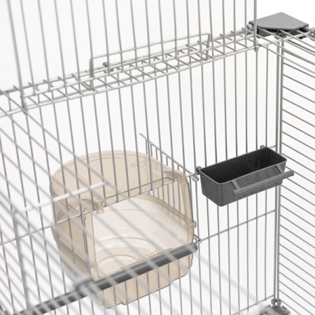 Клетка д/птиц ЛОРА-3 ECO 58*40*126см (укомплект) 3 секции серая/4612/Дарэлл