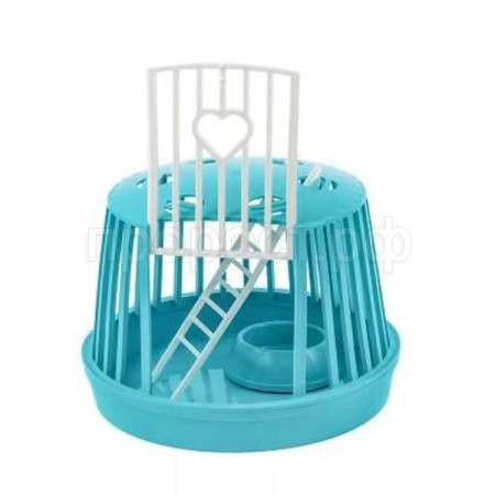 Переноска д/мелких животных пластик (комплект) бирюза/3564/