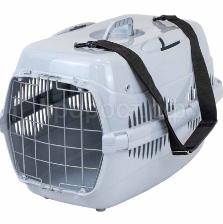 Переноска Спутник №3 ZooM с металлической дверцей св.сер-св.сер до 15кг 58*41*36см/4293/Дарэлл