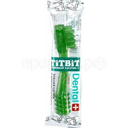 TIT BIT Дентал+зубная щетка с мясом кролика д/маленьких пород
